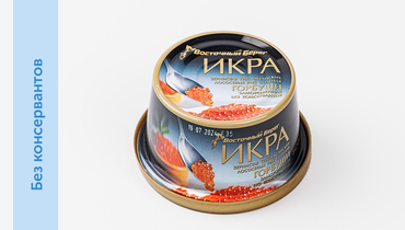 Изображение товара Икра горбуши лососевая 125 г замороженная ВкусВилл натуральный вкус