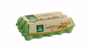 Изображение товара Яйцо куриное Село Зеленое С0 Деревенское столовое 15 шт