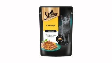 Изображение товара Влажный корм для взрослых кошек Sheba курица в желе 75 г