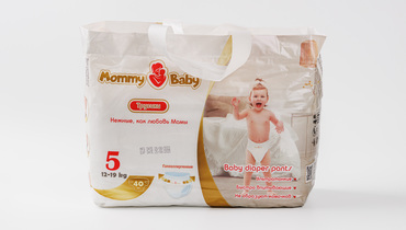 Изображение товара Подгузники-трусики Mommy Baby размер 5 12-19 кг 40 шт быстрый впитыватель