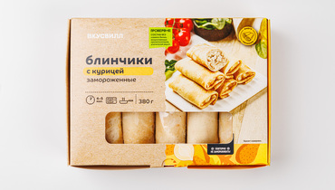 Изображение товара Блинчики с курицей, зам., 380 г