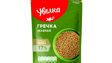 Изображение товара Крупа гречневая зеленая Увелка Ядрица непропаренная Экстра 450 г