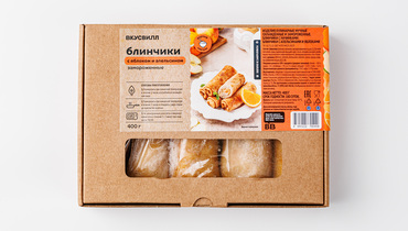 Изображение товара Блинчики с яблоком и апельсином 400 г ВкусВилл — готовое фруктовое лакомство