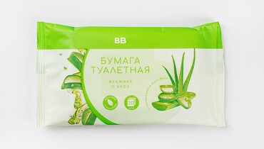 Изображение товара Бумага туалетная влажная с Алоэ, 30 шт