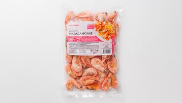 Изображение товара Магаданские креветки в/м в ледовой глазури 50/70, 500 г ВкусВилл