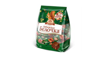 Изображение товара Конфеты Бабаевский Белочка 200 г - Шоколадно-ореховое пралине