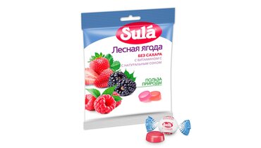 Изображение товара Леденцы без сахара Sula Лесная ягода 60 г
