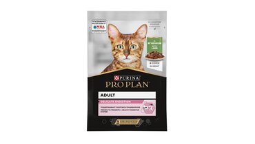 Изображение товара Корм PRO PLAN® паучи для взрослых кошек с чувствительным пищеварением, с ягненком в соусе, DELICATE DIGESTION