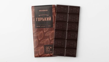 Изображение товара Горький шоколад 85% ВкусВилл с натуральным составом 100 г