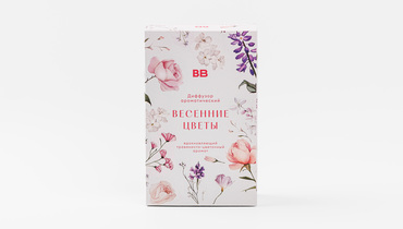 Изображение товара Диффузор ароматический Весенние цветы в бутылке с открыткой для дома и офиса