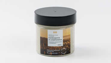 Изображение товара Маска для лица глиняная "Календула и спирулина"