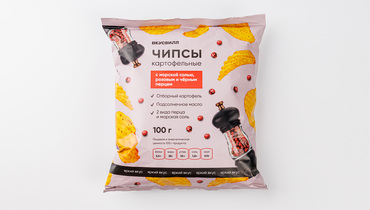 Изображение товара Чипсы картофельные с морской солью, розовым и черным перцем