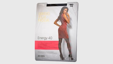 Изображение товара Колготки женские Grido della Moda Energy с массажным эффектом 40 den Nero черные размер 3