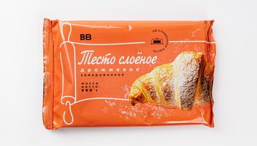 Изображение товара Слоеное дрожжевое тесто на сливочном масле 500 г ВкусВилл