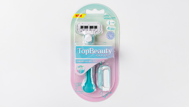 Изображение товара Женская бритва TopBeauty Paris с 2 кассетами и 4 лезвиями для гладкого бритья