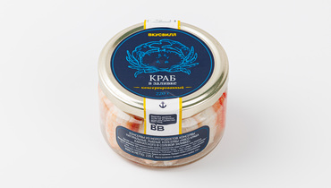 Изображение товара Мясо краба в солевой заливке 220 г - деликатес от ВкусВилл