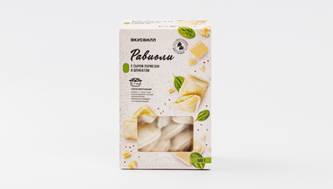 Изображение товара Равиоли с сыром пармезан и шпинатом ВкусВилл, 500 г