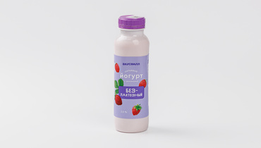 Изображение товара Безлактозный питьевой йогурт с земляникой 290 г ВкусВилл