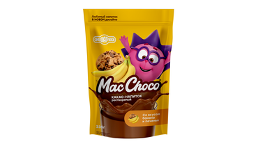 Изображение товара Какао-напиток MacChoco банан-печенье растворимый 235 г