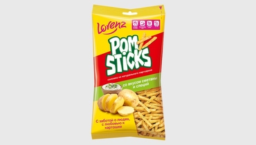 Изображение товара Чипсы картофельные Lorenz Pomsticks соломкой со вкусом сметаны и специй 100 г