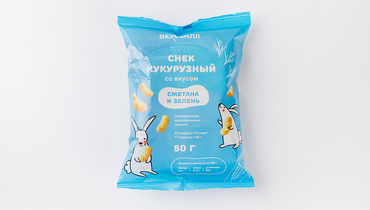 Изображение товара Снек кукурузный со вкусом "Сметана и зелень"