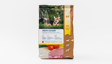 Изображение товара Корм сухой для собак мел small breed с курицей индейкой и рисом 500 г