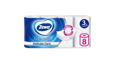 Изображение товара Бумага туалетная Zewa Deluxe 3-слойная 8 рулонов