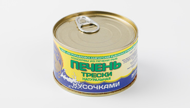 Изображение товара Натуральная печень трески тихоокеанская кусочками, 227 г — полезный деликатес для салатов и бутербр