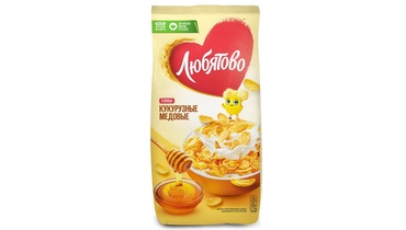 Изображение товара Готовый завтрак Любятово Хлопья кукурузные медовые 250 г