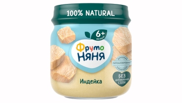 Изображение товара Пюре мясное ФрутоНяня Индейка с 6 месяцев 80 г