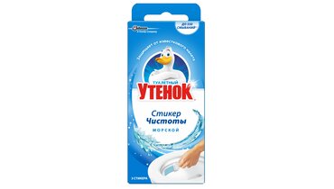 Изображение товара Средство чистящее для туалета Туалетный Утенок Стикер чистоты Морской 3х10 г