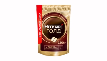 Изображение товара Кофе растворимый Нескафе Голд с жареным молотым, 190 г