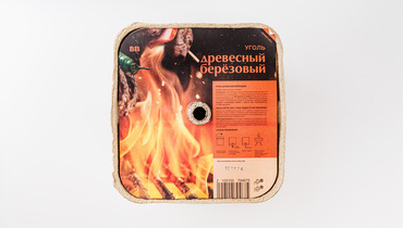 Изображение товара Берёзовый древесный уголь ВкусВилл 800 г для гриля и пикника