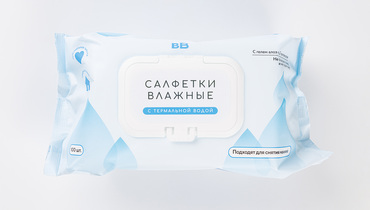 Изображение товара Салфетки влажные гигиенические с термальной водой, 100 шт