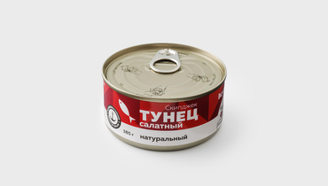 Изображение товара Тунец салатный натуральный, 185 г