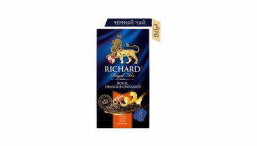 Изображение товара Чай черный Richard Royal Orange Cinnamon с корицей и апельсином 25х2 г