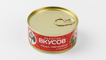 Изображение товара Каша гречневая с филе-кусочками тунца полосатого ж/б, 170 г