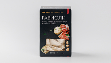 Изображение товара Равиоли с моцареллой, скаморца и Прошутто крудо, 500 г, ВкусВилл