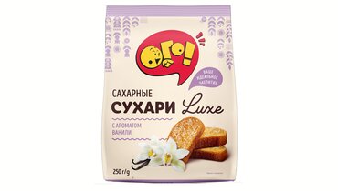 Изображение товара Сухарики сахарные ОГО! с ароматом ванили LUX 250 г