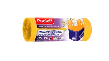 Изображение товара Мешки для мусора ароматизированные Paclan Bunny Bags 35 л 15мкм (52х74см) 20 шт