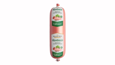 Изображение товара Растительная колбаса Высший вкус со вкусом ветчины пшеничная 400 г