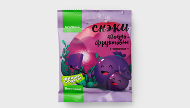 Изображение товара Снеки ягодно-фруктовые черничные ВкусВилл 35 г