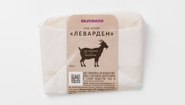 Изображение товара Козий сыр Леварден 150 г - мягкий сливочный натуральный сыр без запаха