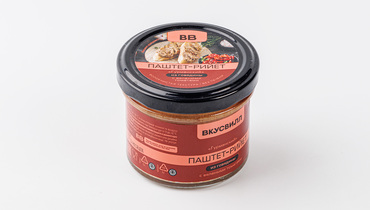 Изображение товара Паштет-рийет Гурманский из говядины с вялеными томатами 90 г ВкусВилл