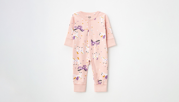 Изображение товара Ползунки для девочек из трикотажного хлопка, размер 80