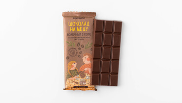 Изображение товара Шоколад на меду "Молочный с кофе"