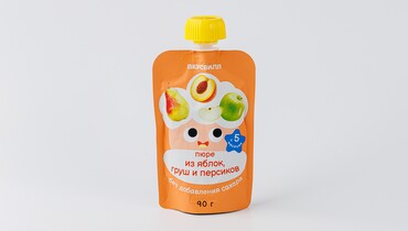Изображение товара Пюре из яблок, груш и персиков, 90 г
