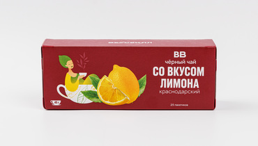 Изображение товара Чай черный со вкусом лимона