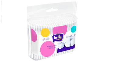 Изображение товара Ватные палочки Bella Cotton гигиенические в пакете 200 шт