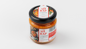 Изображение товара Айвар острый без добавления сахара 200 г балканская овощная закуска натурально